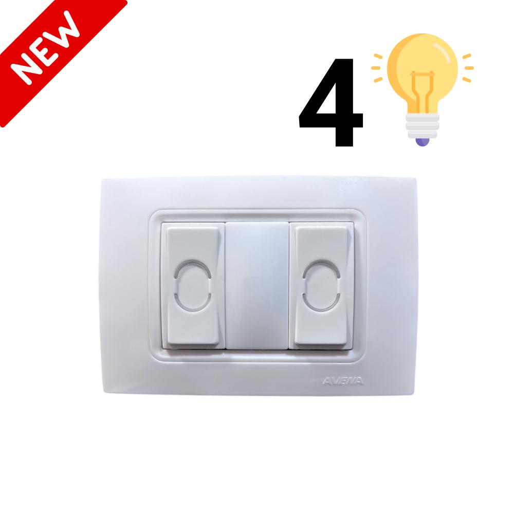 AION 4 Channel Light Switch - White