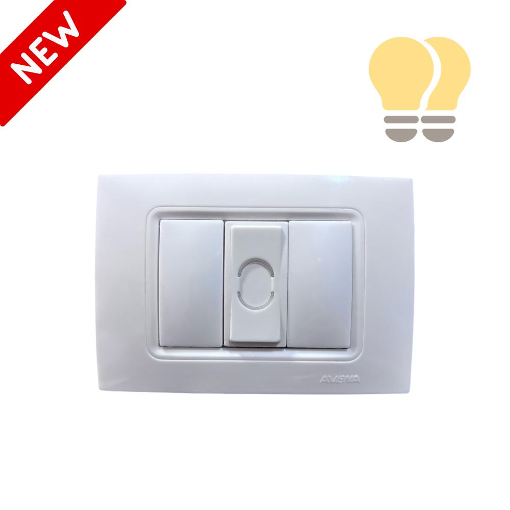 AION Dual Light Switch - White